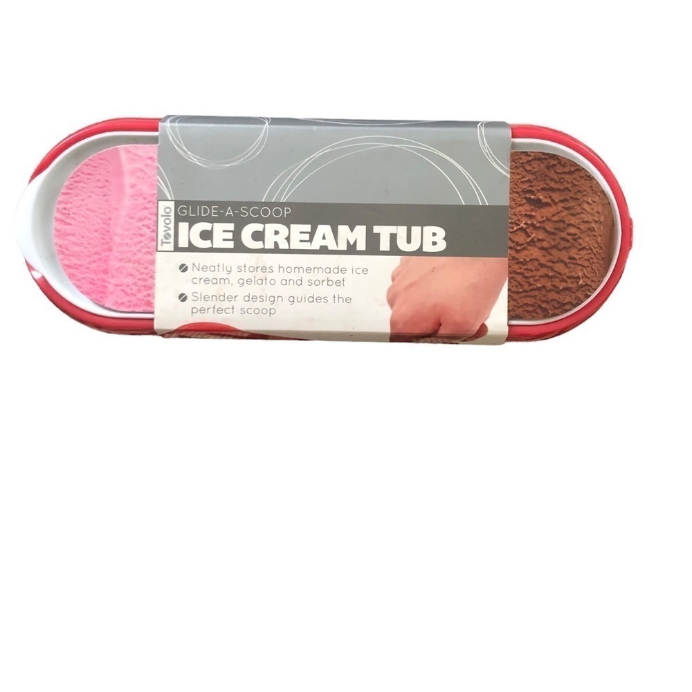 Tovolo Glide ~A~Scoop Ice Cream Tub Stores Homemade Ice Cream Slender Design